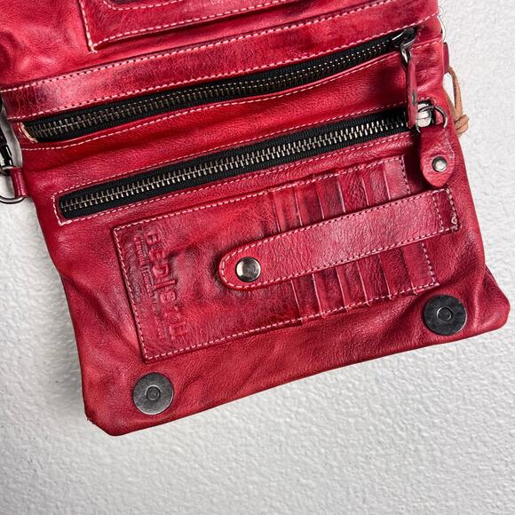 Bed Stu Cadence Crossbody Wallet Red Leather - Picture 6 of 9